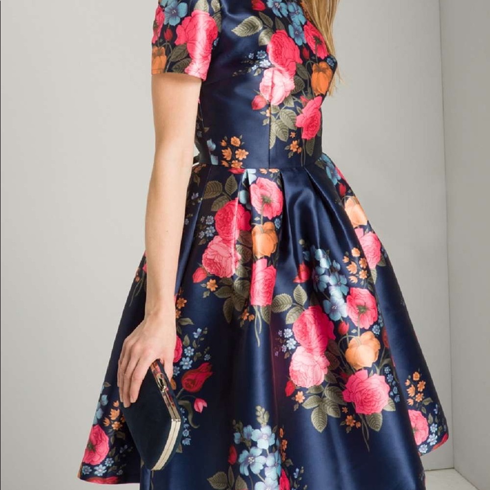 Chi chi London blue floral skater dress from ModCloth